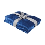 Grande couverture en polyester de qualité avec finition brillante Cosy couleur bleu