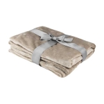Grande couverture en polyester de qualité avec finition brillante Cosy couleur beige
