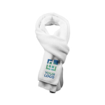 Écharpe polaire en polyester blanc sublimé de 180 g/m2 Sublim avec zone d'impression