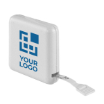 Mètre ruban de 1m économique personnalisable pour publicité Mesure couleur blanc avec zone d'impression