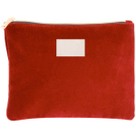 Pochette d'entreprise en velours avec poignée dorée Elegant couleur bordeaux cinquième vue