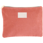 Pochette d'entreprise en velours avec poignée dorée Elegant couleur rose cinquième vue