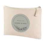 Trousse de toilette en coton bio à coloris naturel 280 g/m² Eco Cotton couleur beige image avec logo