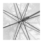 Parapluie automatique transparent avec détails colorés Ø98 Line couleur blanc quatrième vue