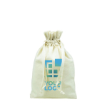 Sac en coton avec cordon de serrage 180 g/m2 Cotton Close Small couleur beige avec zone d'impression