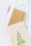 Sac en coton floqué de taille moyenne 180 g/m2 Cotton Close Medium couleur beige image avec logo