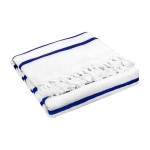 Serviette paréo personnalisée de style marin Pareo Barbade couleur bleu quatrième vue
