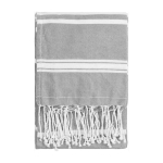 Paréo coloré en coton et polyester Paréo Fouta Majorque couleur gris