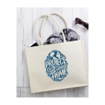 Sac coton personnalisé avec intérieur laminé robuste 230 g/m2 Friday couleur beige image avec logo