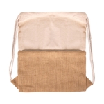 Sac à dos en coton 230 g/m2 et jute de haute qualité Cotton Jute couleur beige première vue