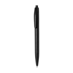Stylo écologique publicitaire, bouton poussoir et encre bleue Fiber couleur noir