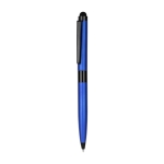 Stylo métal personnalisable noir avec stylet à l'encre bleue Touch couleur bleu