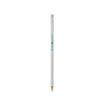 Crayon à papier en bois avec traitement antibactérien Surgeon couleur blanc avec zone d'impression