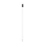 Lot de 6 crayons promotionnels blancs dans boîte White couleur blanc deuxième vue