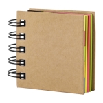 Bloc-notes rigide avec spirales et autocollants colorés Spiral couleur naturel première vue