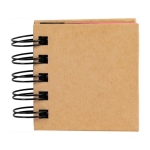 Bloc-notes rigide avec spirales et autocollants colorés Spiral couleur naturel deuxième vue