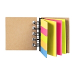 Bloc-notes rigide avec spirales et autocollants colorés Spiral couleur naturel
