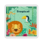 Puzzle en carton de 16 pièces à personnalisation numérique Piz couleur blanc deuxième image avec logo