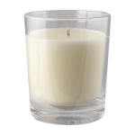 Bougie à la cire végétale et paraffine raffinée dans un pot Home couleur transparent