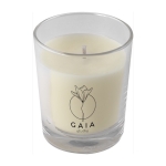 Bougie à la cire végétale et paraffine raffinée dans un pot Home image avec logo