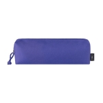 Trousse en polyester RPET avec tirette à cordon personnalisée School couleur bleu marine