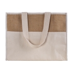 Sac isotherme en jute avec poche et fermeture velcro Malibu XL couleur beige