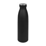 Gourde isotherme personnalisée avec bouchon caoutchouc 500 ml Trendy couleur noir