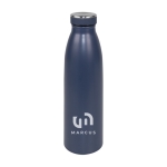 Gourde isotherme personnalisée avec bouchon caoutchouc 500 ml Trendy couleur bleu image avec logo