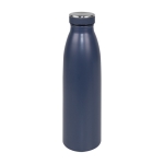 Gourde isotherme personnalisée avec bouchon caoutchouc 500 ml Trendy couleur bleu