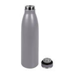 Gourde isotherme personnalisée avec bouchon caoutchouc 500 ml Trendy couleur gris première vue