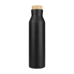 Bouteille publicitaire en acier avec bouchon liège 600ml Avenue Park couleur noir