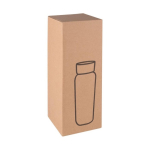 Gourde en verre avec bouchon en bambou et housse en silicone 500ml couleur bleu deuxième vue
