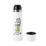 Thermos en acier inoxydable pour impression en couleur 500ml Sublim couleur blanc image avec logo