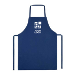 Tabliers publicitaires classiques en polyester sans poche 200 g/m² couleur bleu roi avec zone d'impression