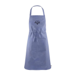 Tablier en coton recyclé avec logo et finition chinée EcoNature couleur bleu image avec logo