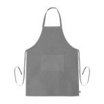 Tablier en coton recyclé avec logo et finition chinée EcoNature couleur gris