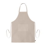 Tablier en coton recyclé avec logo et finition chinée EcoNature couleur beige