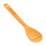 Cuillère à salade personnalisable en bambou naturel couleur bois image avec logo