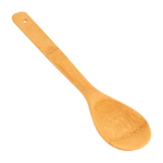 Cuillère à salade personnalisable en bambou naturel couleur bois