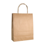 Sacs kraft personnalisés petits poignées torsadées 115 g/m2 Craft Mini couleur marron