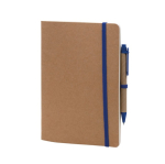 Carnet en carton et élastique A5 pages lisses Journal Pigment couleur bleu première vue