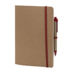 Carnet en carton et élastique A5 pages lisses Journal Pigment couleur rouge