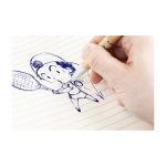 Stylo personnalisés en bambou et aluminium à encre bleue Aster Bamboo couleur bois première vue