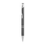 Stylo en aluminium avec mécanisme à bouton-poussoir, encre bleue couleur noir