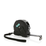 Mètre ruban de 5m personnalisé avec logo dans étui premium GearX couleur noir avec zone d'impression