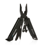 Pince publicitaire multifonction personnalisée GearX couleur noir avec zone d'impression