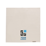 Lot de 4 serviettes de table en coton recyclé 45 x 45 cm Ukiyo couleur blanc avec zone d'impression