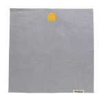 Lot de 4 serviettes de table en coton recyclé 45 x 45 cm Ukiyo couleur gris vue avec logo
