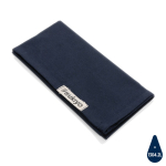 Lot de 4 serviettes de table en coton recyclé 45 x 45 cm Ukiyo couleur bleu marine