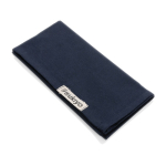 Lot de 4 serviettes de table en coton recyclé 45 x 45 cm Ukiyo couleur bleu marine troisième vue